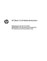 HP ZBook 15 G4 Mobile Workstation User guide