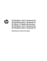 HP EliteBook 850 G1 Notebook PC User guide