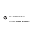 HP EliteDesk 800 G3 Base Model Tower PC Reference guide