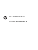 HP EliteDesk 800 G3 Small Form Factor PC (ENERGY STAR) Reference guide