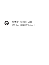 HP ProDesk 400 G2.5 Small Form Factor PC Reference guide