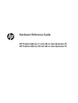 HP ProOne 400 G3 20-inch Touch All-in-One PC Reference guide