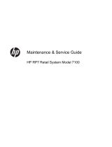 HP RP7 Retail System Model 7100 Base Model Maintenance & Service Guide