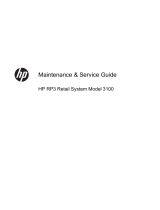 HP RP3 Retail System Model 3100 Base Model Maintenance & Service Guide