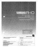 Yamaha R-10 Owner's manual