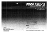 Yamaha GE-3 Owner's manual