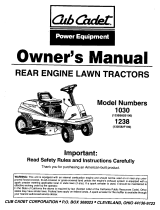 Cub Cadet Lawn Mower 1030 User manual