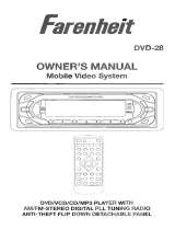 Farenheit Technologies Car Stereo System DVD-28 User manual