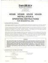 Heatilator Indoor Fireplace HD36B User manual