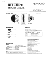 Kenwood Speaker KFC-167X User manual