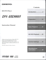 ONKYO DV-HD805 User manual
