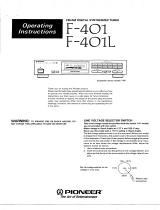 Pioneer TV Receiver F-401-L User manual