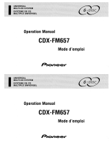 Pioneer Car Stereo System CDX-FM657 User manual