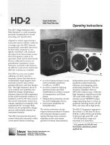 Meyer Sound HD-2 User manual