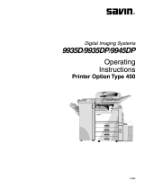 Savin Printer 9935D User manual