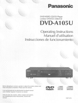 Panasonic DVD Player DVD-A105U User manual