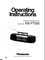 Panasonic Microcassette Recorder RX-FT500 User manual