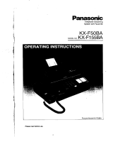Panasonic Answering Machine KX-F155BA User manual