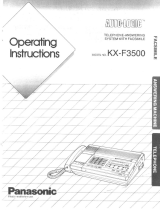 Panasonic KX-F3500 User manual