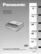Panasonic Photo Printer PV-PD2000 User manual