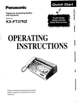 Panasonic Answering Machine KX-FT37NZ User manual