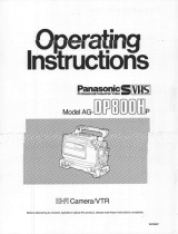 Panasonic AG-DP800HP User manual