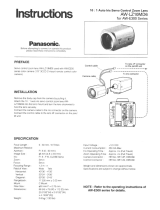 Panasonic Camera Lens AW-LZ10MD6 for AW-E300 Series User manual
