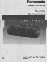 Panasonic RCX230 User manual