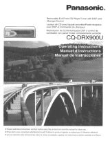 Panasonic Car Video System CQDRX900U User manual