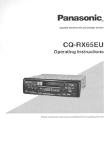 Panasonic Car Video System CQRX65EU User manual