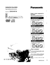 Panasonic Car Video System DVDXV10 User manual