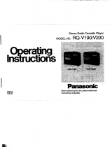 Panasonic Cassette Player RQ-V190 User manual