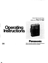 Panasonic Cassette Player RQV162 User manual