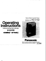 Panasonic Cassette Player RQV152 User manual