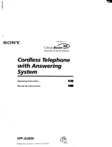 Sony Cordless Telephone SPP-AQ600 User manual