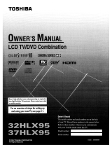 Toshiba TV DVD Combo 32HLX95 User manual