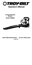 Troy-Bilt Blower TB250B User manual