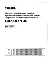 Yamaha Stereo Equalizer Q2031A User manual