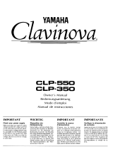 Yamaha Electronic Keyboard CLP-350 User manual