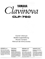 Yamaha Electronic Keyboard CLP-760 User manual