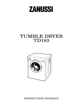 Zanussi Clothes Dryer TD183 User manual