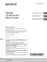 Sony MEX-M72BT Operating instructions