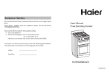 Haier HOR54B5MGW1 Dual Fuel Freestanding Cooker User manual