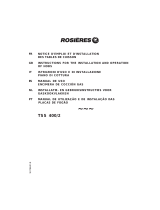 ROSIERES TSS 400/2 RRU User manual