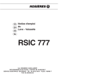 ROSIERES LS RSIC777RB User manual