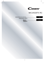 Candy MIC25GDFX RC User manual