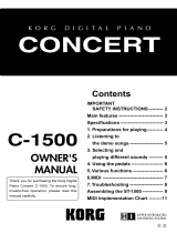 Korg C-1500 Owner's manual