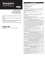 Korg Slimpitch SLM-1CM-RW Owner's manual