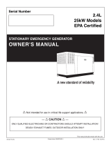 Generac 25 kW QT02524ANAN User manual