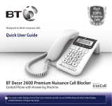 BT Decor 2600 Advanced Call Blocker Quick start guide
